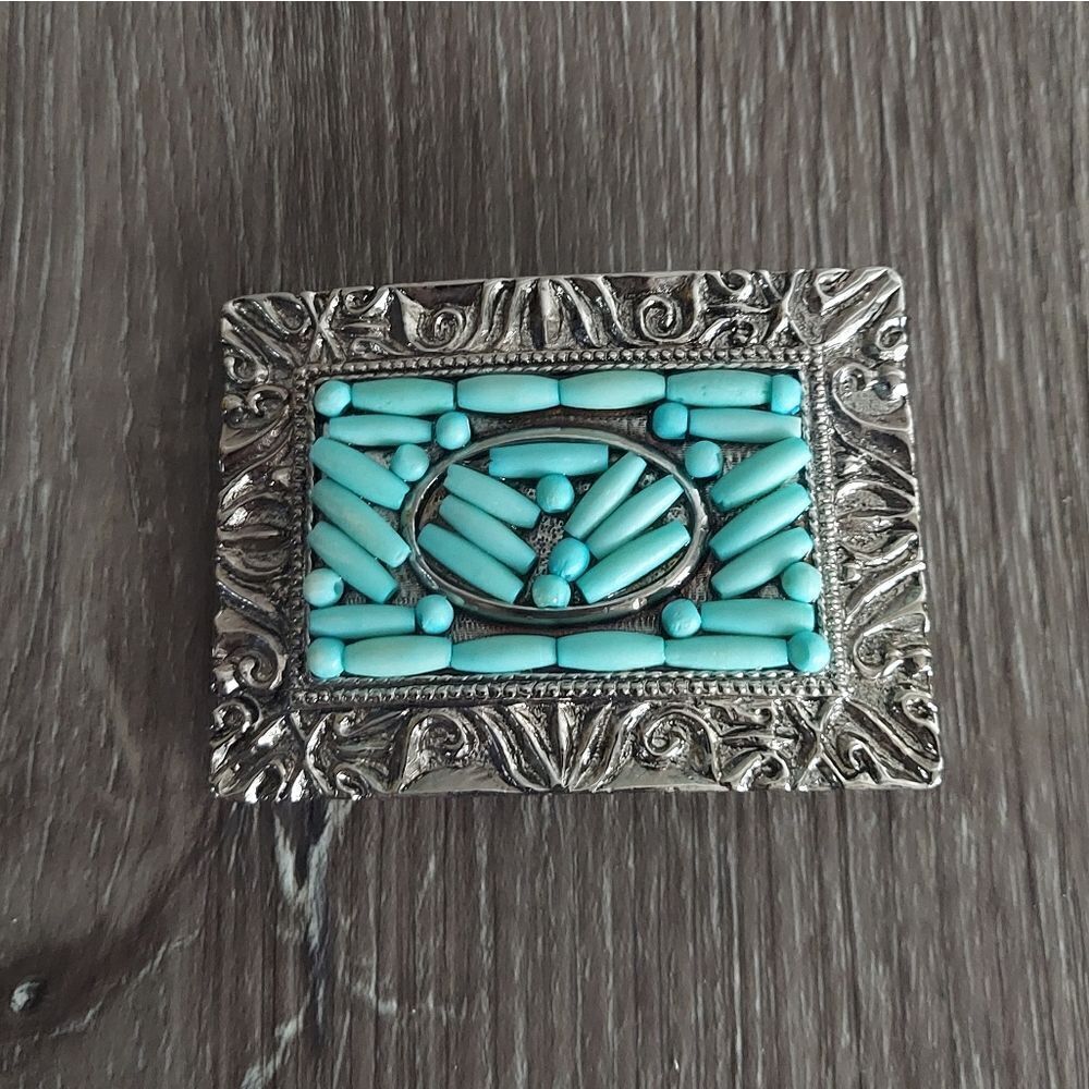 Streets Ahead TurquoiseโBeadedโBuckle